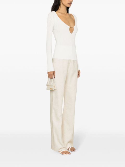 Jacquemus Le Haut Pralu ribbed top - White