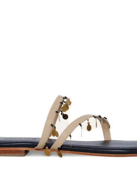 Johanna Ortiz Glimmering Shores embellished flat sandals - Neutrals - zdjęcie produktu nr 2