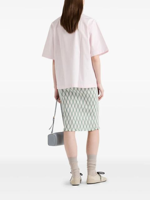 Prada patterned cotton midi skirt - Green