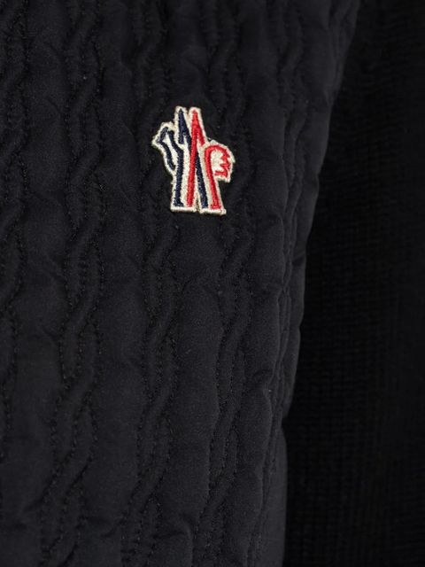 Moncler Grenoble quilted panelled cardigan - Black