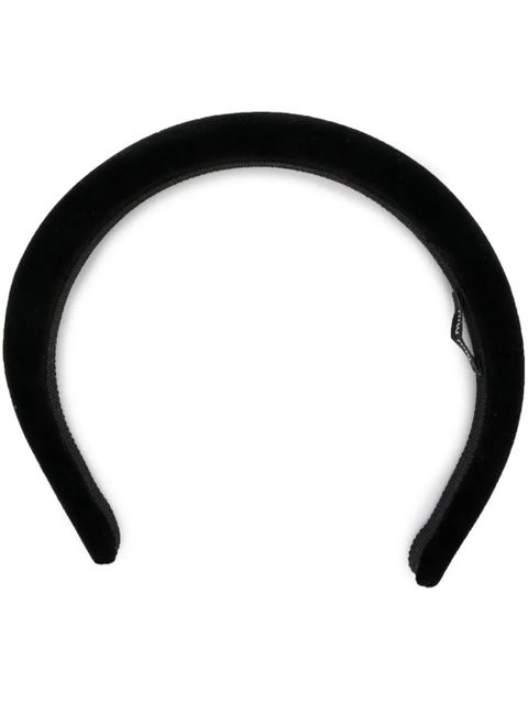 Miu Miu logo-plaque hair band - Black - zdjęcie produktu nr 1