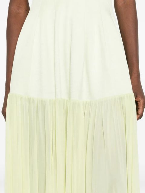 Simkhai pleated strapless maxi dress - Green