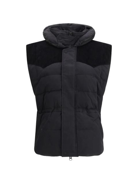MARANT ÉTOILE corduroy-panel hooded gilet - Black - zdjęcie produktu nr 1