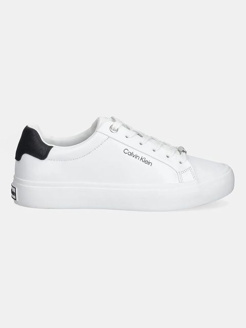 Calvin Klein sneakersy skórzane VULC LACE UP LTH/MOIRE BT - zdjęcie produktu nr 1