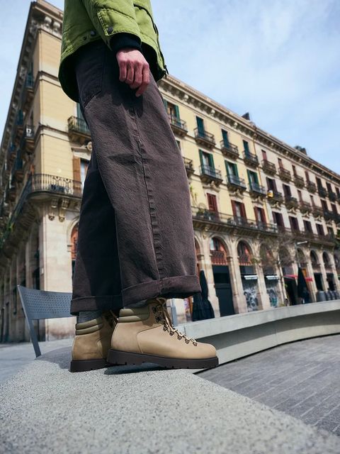 Birkenstock workery nubukowe Jackson 2.0 damskie kolor zielony na płaskim obcasie 1030953