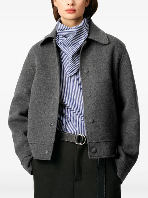 AMI Paris buttoned wool boxy jacket - Grey