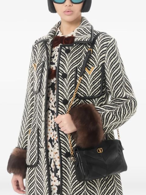 Valentino Garavani small Panthea chevron-quilted shoulder bag - Black - zdjęcie produktu nr 2