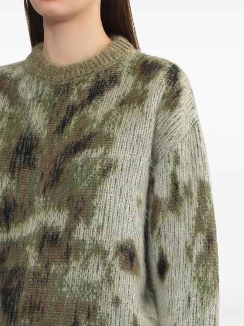 The Attico animal-print jumper - Green