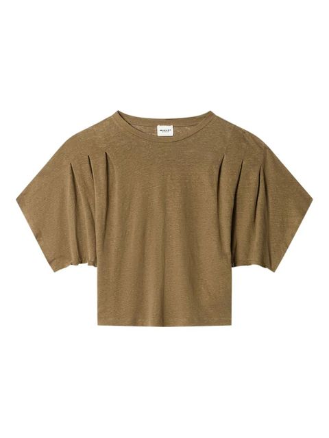 MARANT ÉTOILE Kyanza pleated T-shirt - Green - zdjęcie produktu nr 1