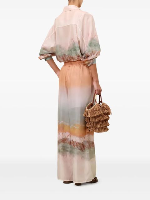 ZIMMERMANN ZIM DAYLIGHT RELAXED PANT TIE DYE - Neutrals