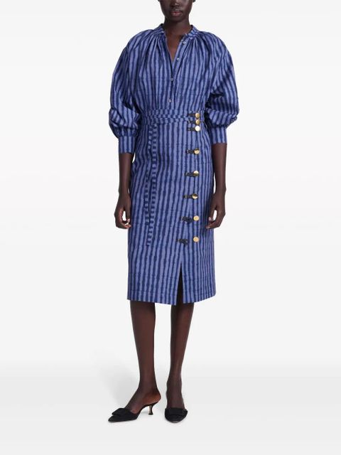 Altuzarra Teresa striped cotton shirt - Blue - zdjęcie produktu nr 2