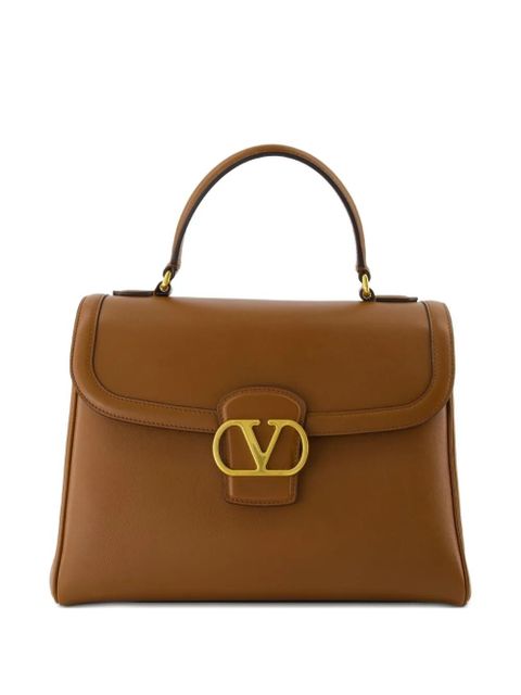 Valentino Garavani 9 to 5 leather tote bag - Brown - zdjęcie produktu nr 1