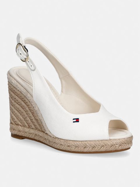 Tommy Hilfiger sandały na koturnie FLAG HIGH WEDGE ESPAD SLINGBACK - zdjęcie produktu nr 2