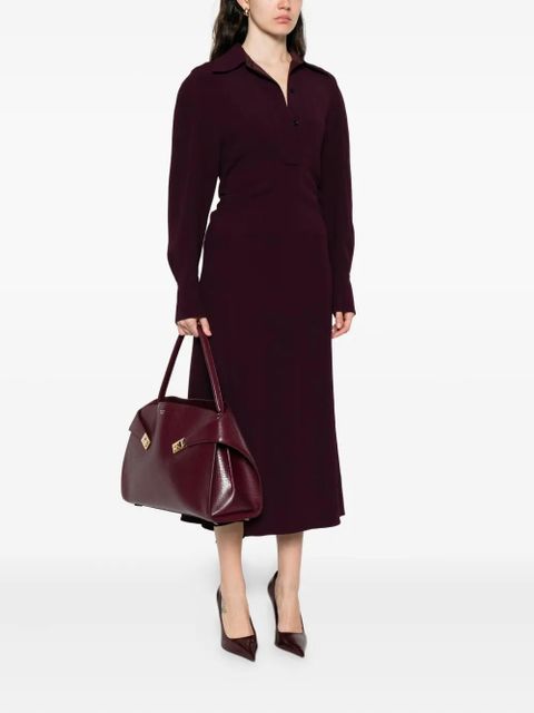 Ferragamo Gancini-clasp leather shoulder bag - Red - zdjęcie produktu nr 2