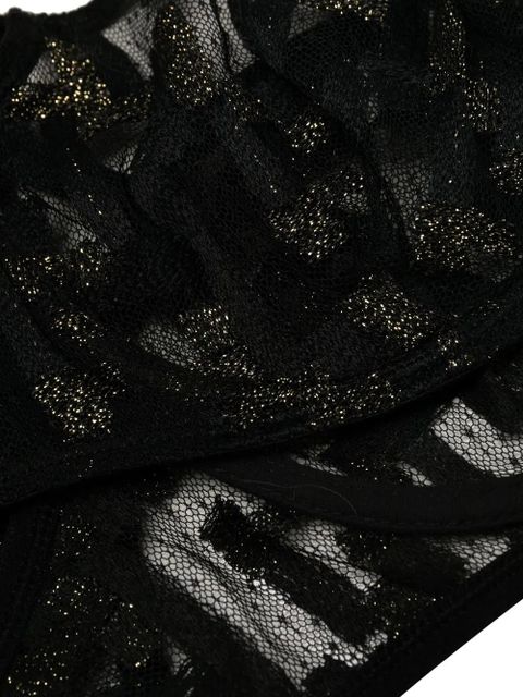 ERES metallic-threading semi-sheer bra - Black