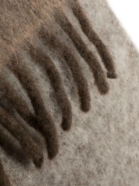 Ruslan Baginskiy logo-embroidered scarf - Brown