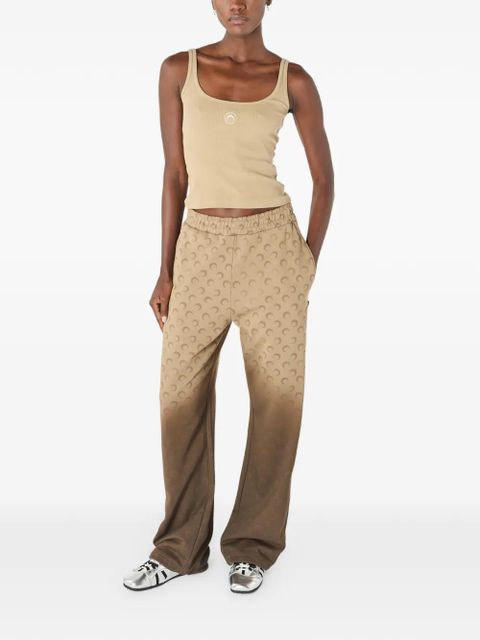 Marine Serre moon logo ribbed tank top - Neutrals - zdjęcie produktu nr 2