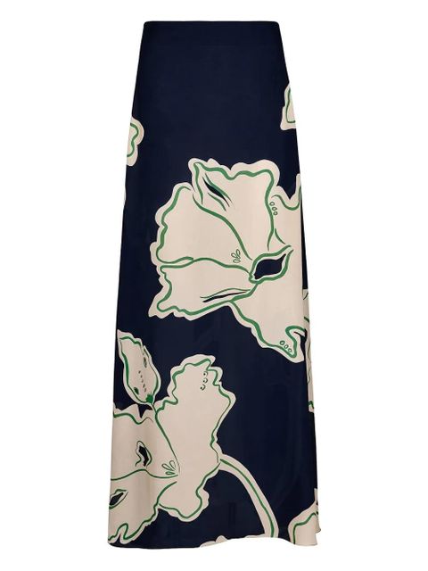 Johanna Ortiz Magia Flamenca floral-print maxi skirt - Black - zdjęcie produktu nr 1