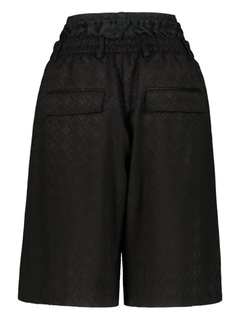 Marine Serre Moon Diamand jacquard shorts - Black