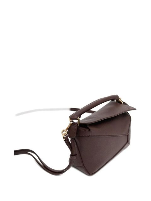 LOEWE mini Puzzle calfskin tote bag - Brown