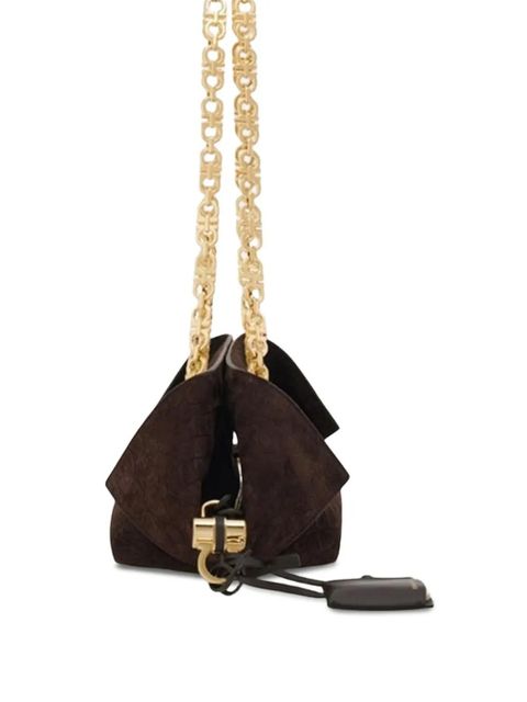 Ferragamo animal-print shoulder bag - Brown