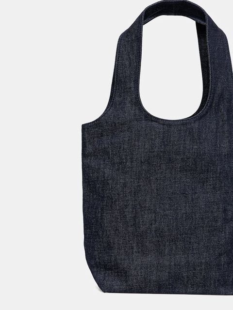 A.P.C. torebka bawełniana tote ninon small kolor granatowy COHIZ.M61861