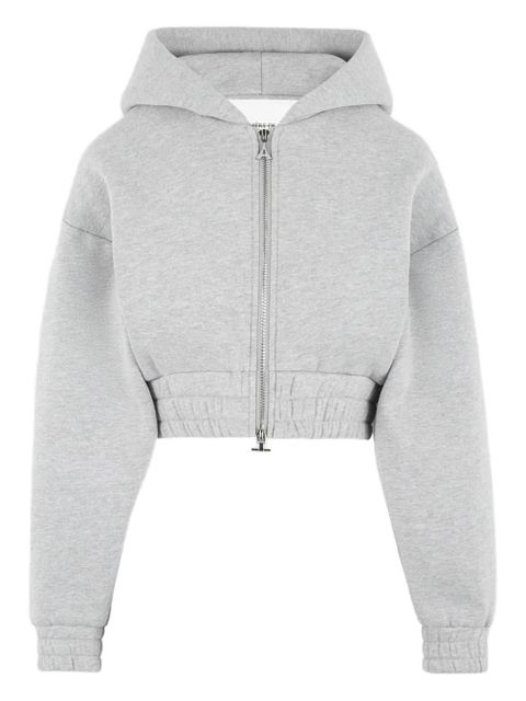 Manière De Voir Josiane zip-up cropped hoodie - Grey - zdjęcie produktu nr 1