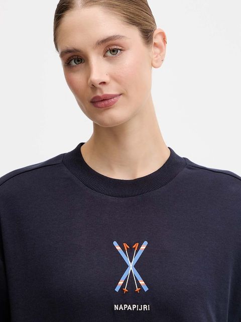 Napapijri t-shirt bawełniany S-Irto damski kolor granatowy NP0A88SO1761 - zdjęcie produktu nr 2