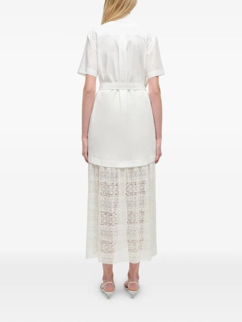 Simkhai Jenner belted midi shirt dress - White
