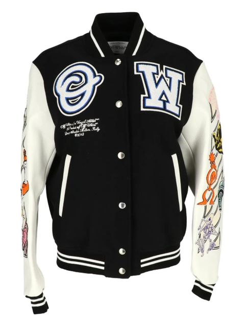 Off-White long-sleeve bomber jacket - Black