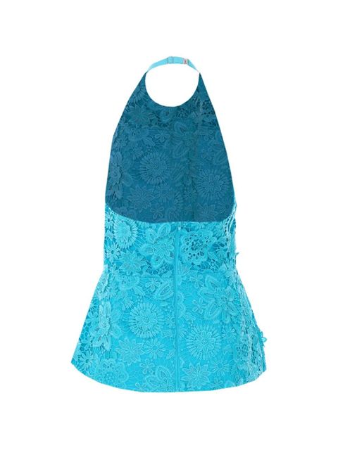 Essentiel Antwerp embroidered halter neck top - Blue - zdjęcie produktu nr 2