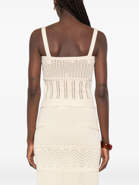 Max Mara open stitch top - Neutrals