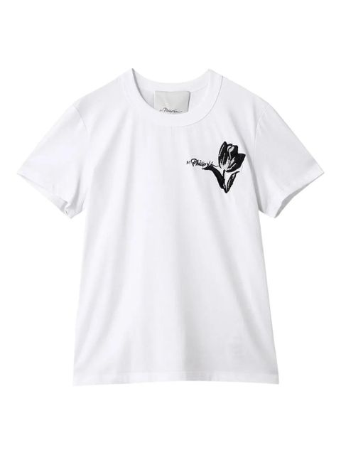 3.1 Phillip Lim tulip embroidered T-shirt - White - zdjęcie produktu nr 1