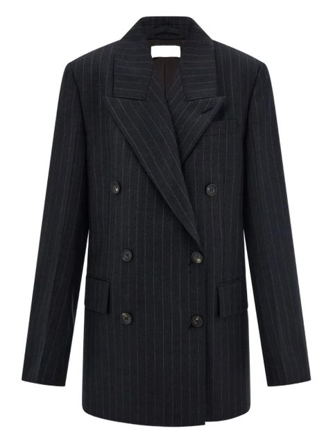 Ferragamo pinstripe double-breasted blazer - Black - zdjęcie produktu nr 1