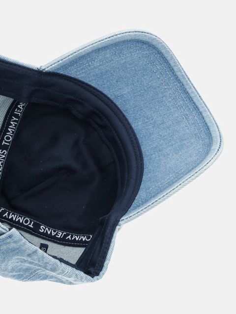 Tommy Jeans czapka z daszkiem jeansowa kolor niebieski AW0AW17582