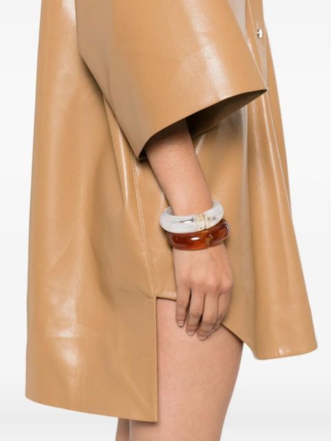 Nanushka button-front shirt dress - Neutrals