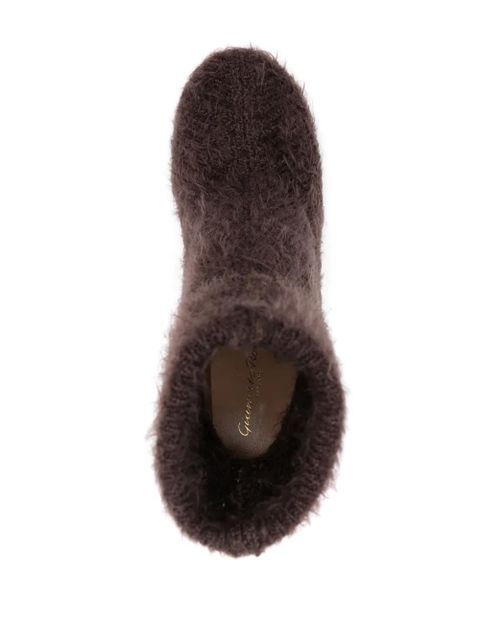Gianvito Rossi 85mm knitted ankle boots - Brown