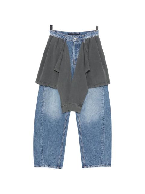 Alexander Wang tied-T-shirt jeans - Blue - zdjęcie produktu nr 1