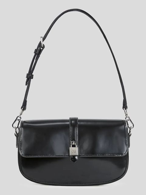 Karl Lagerfeld torebka skórzana K/AUTOGRAPH kolor czarny A3W30287 - zdjęcie produktu nr 1