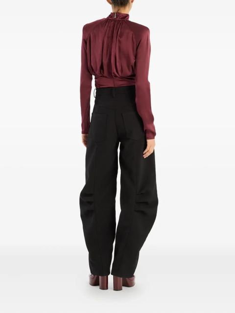 ROTATE BIRGER CHRISTENSEN ruched mock-neck top - Red