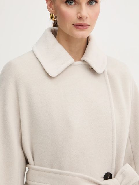 Marella płaszcz wełniany kolor beżowy 2523016142200