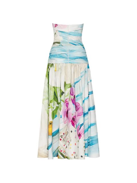 Acler Nershall strapless floral-print maxi dress - White - zdjęcie produktu nr 2