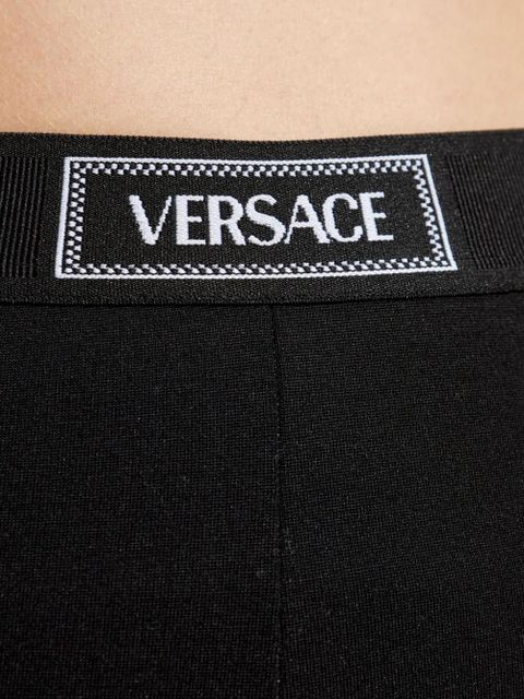 Versace elasticated-waist leggings - Black