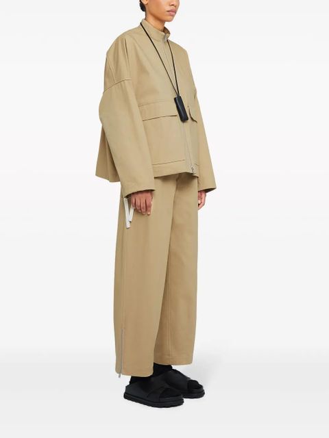 Jil Sander logo-appliqué cotton jacket - Brown - zdjęcie produktu nr 2