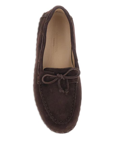 Le Monde Beryl bow-tie detail stitched loafers - Brown