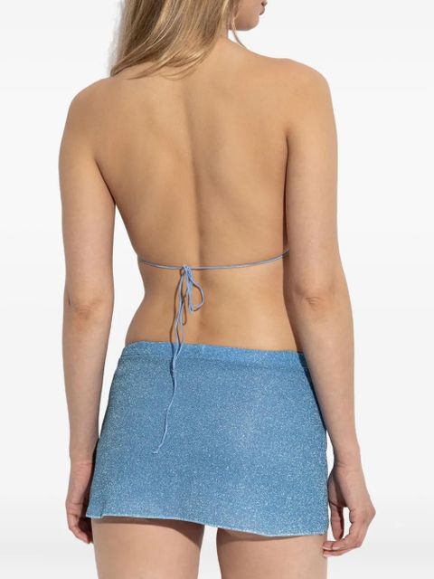 Oséree glitter-detailing mini skirt - Blue