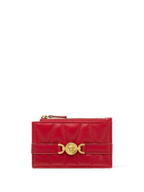 Versace Medusa '95 quilted zip-up card holder - Red - zdjęcie produktu nr 1