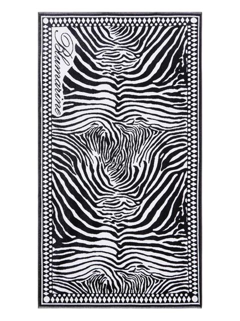 Blumarine zebra-print beach towel - Black - zdjęcie produktu nr 1