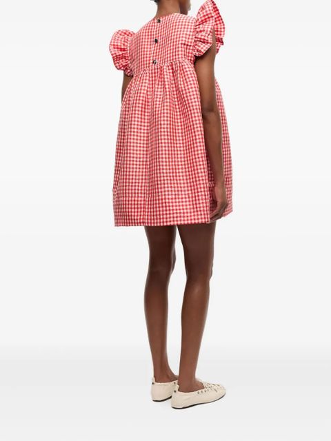 GANNI gingham-print dress - Red - zdjęcie produktu nr 2