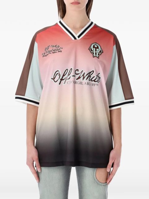 Off-White Soccer V-neck T-shirt - Pink - zdjęcie produktu nr 1
